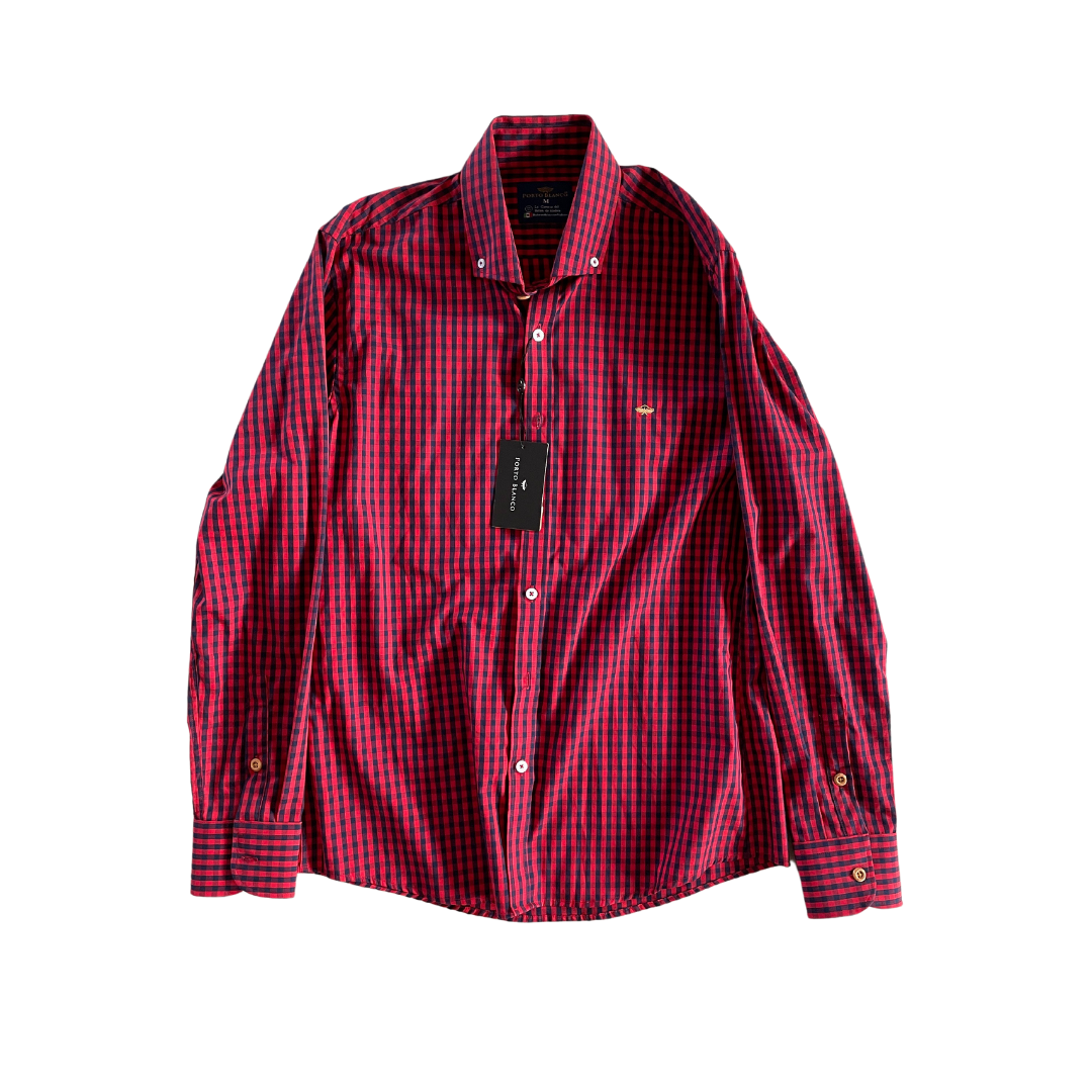 Camisa Porto Blanco roja a cuadros