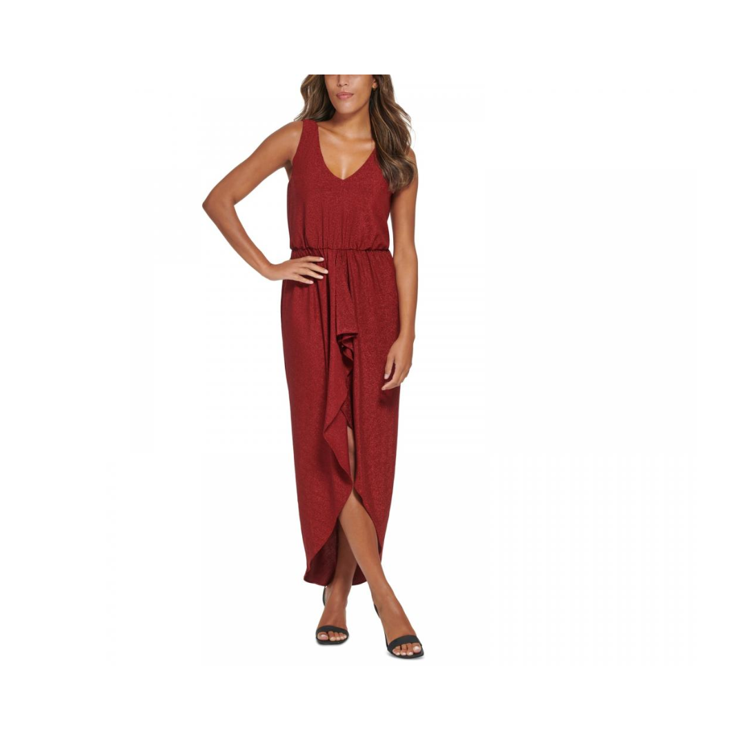 Vestido rojo largo Calvin Klein