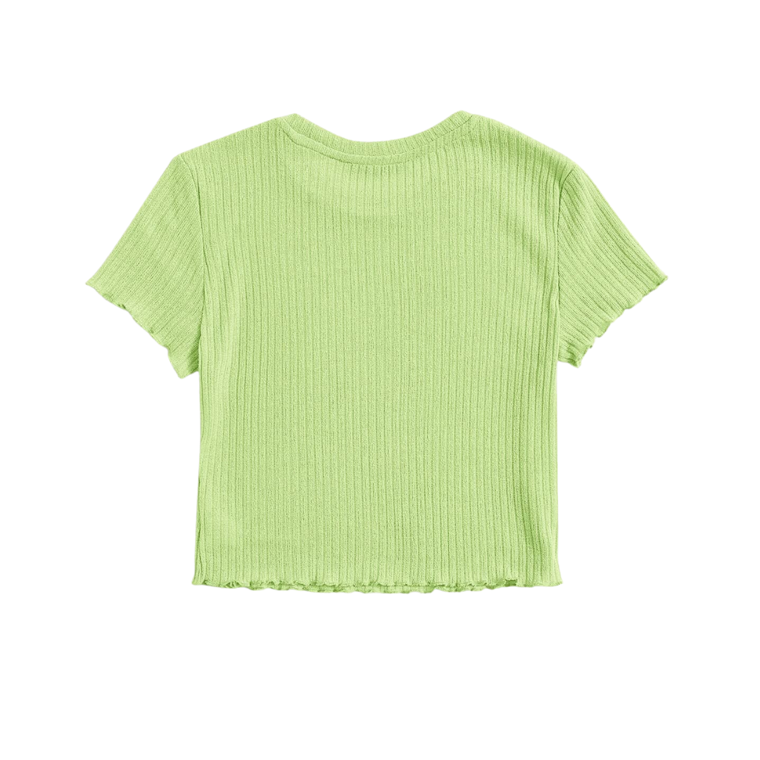 Blusa verde claro con Olán H&M