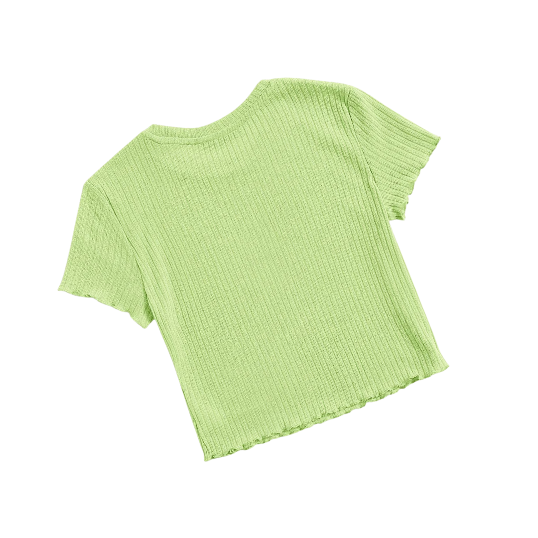 Blusa verde claro con Olán H&M