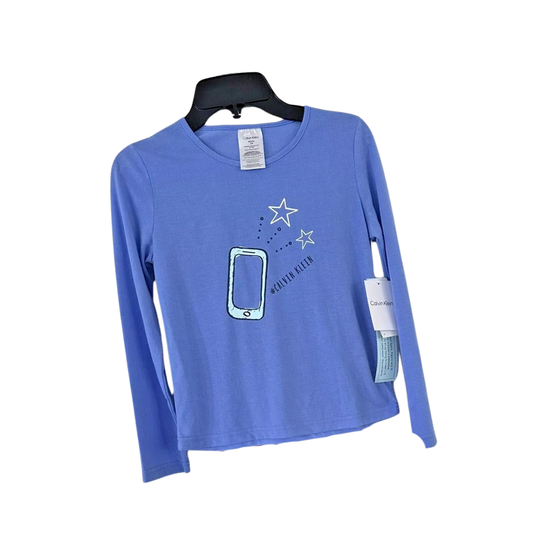 Blusa morada manga larga Calvin Klein